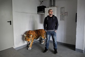 An actor of “Studio Teatralne Kolo” in Warsaw on February 17, 2014. The theater is located in the “Soho Factory” in the neighborhood “Prague”, the creative heart of Warsaw.