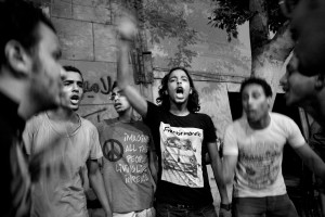 July 14, 2013 – Cairo, Egypt: Anti-Morsi protesters are seen near Tahrir Square.