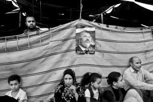 July 12, 2013 – Cairo, Egypt: Supporters of former President Mohammed Morsi demonstrate in Raba square against the military coup and ask the reinstatement of Morsi.