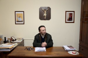 A portrait of the parson Michele Alfano in Rufoli, south Italy, on March 17, 2015. Marina Rinaldi is the first ex trans in the world to coach a soccer team.