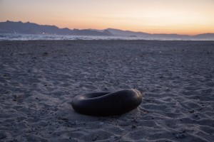 A lifebelt is seen on the beach in Kos island, Greece on June 15, 2015. Many migrants are continuing to arrive on the Greek Island of Kos from Turkey. The Island has recently seen a drop in tourist numbers which has been attributed to negative reports on the migrant crisis that is continuing to grip the area. Around 30,000 migrants have entered Greece so far in 2015, with the country calling for more help from its European Union counterparts.