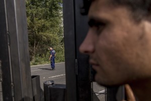 A migrant near the border that divides Serbia and Hungary in Horgos, Serbia on September 16, 2015. Hungary’s border with Serbia has become a major crossing point into the European Union for migrants, with more than 160,000 accessing Hungary so far this year.
