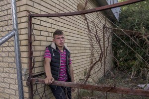 A migrant is seen during clashes with Hungarian anti-riot police at the Serbian border with Hungary in Horgos, Serbia on September 16, 2015. Hungary’s border with Serbia has become a major crossing point into the European Union, with more than 160,000 access Hungary so far this year.