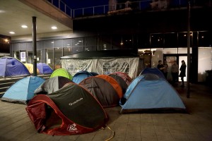 September 13, 2015 – Budapest, Hungary: Migrants rest inside tents at Keleti Central Train Station. Hungary’s border with Serbia has become a major crossing point into the European Union, with more than 160,000 access Hungary so far this year. 