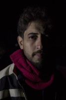 Ibrahim, 27 years old from Baghdad, Iraq is portrayed in the makeshift camp at the Greek-Macedonian borders near the village of Idomeni, in Greece on March 18, 2016.