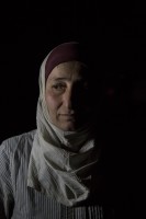 Marian, 46 years old from Damascus, Syria is portrayed in the makeshift camp at the Greek-Macedonian borders near the village of Idomeni, in Greece on March 18, 2016.