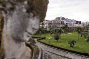 March 13, 2016 – Naples, Italy – A general view of the “Vele” palaces of Scampia and public garden in Secondigliano district.