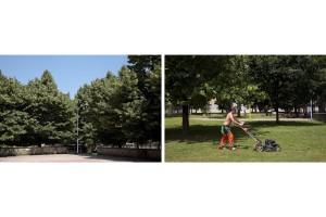 June 8, 2016 – Naples, Italy: The member of the association “Pollici Verdi” Marco Alfieri cuts the grass of “Corto Maltese” park in Scampia district. Since three years a group of citizens called “Pollici Verdi” take care of “Corto Maltese” pak and self-tax with about 10 euro per month each, with the goal of saving the municipal gardens from degradation.