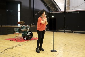 May 7, 2016 – Naples, Italy: Daniela Benitozzi performs during the singing auditions “Cometincanto” inside the “Fabrizio De André” auditorium of Scampia district. The song award, which has the aim of promoting the new generation of singers and musicians will end next October 15, 2016 in Città della Scienza, one of the most significant cultural centers of southern Italy.