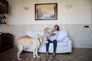 June 8, 2016 – Naples, Italy: President of the association “Pollici Verdi” Giuseppina Di Natale is portrayed in her home inside “Corto Maltese” park in Scampia district. Since three years a group of citizens called “Pollici Verdi” take care of “Corto Maltese” pak and self-tax with about 10 euro per month each, with the goal of saving the municipal gardens from degradation.