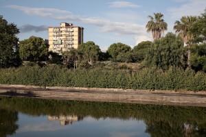 May 20, 2016 – Naples, Italy: A general view of Scampia public garden in Secondigliano district.