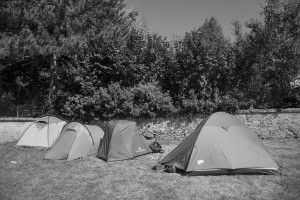 AMATRICE, ITALY – AUGUST 26: Tents are seen inside a temporary camp sets inside municipal park “Father Giovanni Minozzi” in Amatrice, Italy on August 26, 2016. Italy was struck by a powerful, 6.2 magnitude earthquake in the night of August 24, 2016, which has killed at least 247 people and devastated dozens of houses in the Lazio village of Pescara del Tronto, Amatrice and Accumoli.