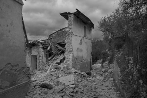 NORCIA, ITALY, NOVEMBER 2: A collapsed building is seen in Ancarano, near Norcia, in Italy, on November 2, 2016. A 6.5 magnitude earthquake hit central Italy on October 30, 2016.