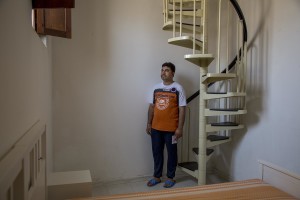 Rajuir Sing from Afghanistan and beneficiary of the protection systems for asylum seekers and refugees, is portrayed in the house where he lives in Petruro Irpino, southern Italy on June 14, 2017. Petruro Irpino is an Italian small village with 367 inhabitants in the province of Avellino in Campania, which is claiming to be an efficient model of integration and where people of different religions and coming from different parts in the world peaceful live together.