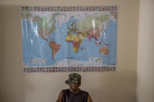 Abdirahman Mamud from Somalia is seen inside the headquarter of Chianche Sprar (Protection systems for asylum seekers and refugees) near Petruro Irpino, southern Italy on June 14, 2017. Petruro Irpino is an Italian small village with 367 inhabitants in the province of Avellino in Campania, which is claiming to be an efficient model of integration and where people of different religions and coming from different parts in the world peaceful live together.