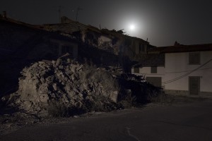 A collapsed building is seen almost one year after the earthquake in the village of Prato, central Italy on August 1, 2017. Italy was struck by a powerful 6.2 magnitude earthquake in the night of August 24, 2016 which has killed at least 297 people and devastated dozens of houses in the Lazio village of Amatrice and other Amatrice fractions.