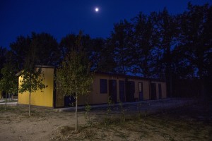 The new houses built after the earthquake of almost one year ago in the village of Amatrice, central Italy on August 2, 2017. Italy was struck by a powerful 6.2 magnitude earthquake in the night of August 24, 2016 which has killed at least 297 people and devastated dozens of houses in the Lazio village of Amatrice and other Amatrice fractions.