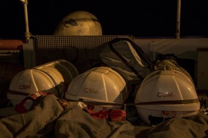 A migrant sleeps on board of German NGO Sea-Watch ship after his rescue in the Mediterranean Sea on November 6, 2017. During the shipwreck November 6,2017 five people died, including a newborn child. According to Sea-Watch, which has saved 58 migrants, the violent behavior of the Libyan coast guard caused the death of five persons. Sea-Watch is a non-governmental organisation founded on May, 19 2015 and is formally registered as a non-profit organisation in Berlin.