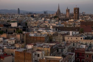A general view of the city from the Barcelò hotel terrace in the Raval district, in Barcelona, Spain on July 10, 2018.