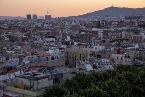 A general view of the city from the Barcelò hotel terrace in the Raval district, in Barcelona, Spain on July 10, 2018.