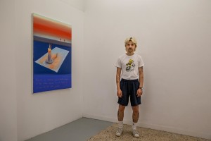 A portrait of Pol Richart Herms, director of “etHALL” art gallery in the Raval district in Barcelona, Spain on July 12, 2018. The Raval is one of the most multicultural and colorful neighborhoods in the city and it hosts numerous artists and galleries.