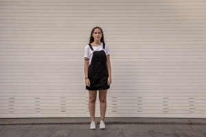 Irati, 18 years old is portrayed outside Centre de Cultura Contemporània in the Raval district in Barcelona, Spain on July 11, 2018. The Raval is one of the most multicultural and colorful neighborhoods in the city and it hosts numerous artists and galleries.