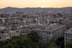 A general view of the city from the Barcelò hotel terrace in the Raval district, in Barcelona, Spain on July 10, 2018.