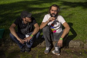 A man smokes canapa light during the industrial hemp and medical cannabis fair “Canapa in mostra” in Naples, Italy on October, 26, 2018. According to the Italian law 242 approved in December 2016, the production and marketing of hemp in Italy is legal if cannabis has a content of THC (tetrahydrocannabinol, the active ingredient) which doesn’t exceed 0,6%.