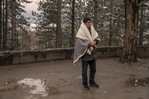 A migrant is seen in the outskirts of the Bosnian city of Bihać, Bosnia and Herzegovina on November 28, 2018.