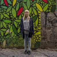 Rosanna, 20 years old is portrayed in the alleys of the historical center of Naples, in Italy on April 10, 2019. She thinks that street art is an excellent tool to give life back to abandoned urban areas.