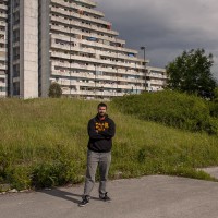 A portrait of the street artist Gianluca “Raro” in Scampia district, in Naples, Italy on May 3, 2016.