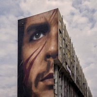 A mural depicting the revolutionary Che Guevara realized by the Italian street artist “Jorit” is seen on a palace of S
an Giovanni a Teduccio, near Naples, in Italy on May 9, 2019.