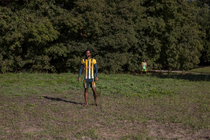 A moment of a match of “elle” in Naples, Italy on September 29, 2019. Every Sunday hundreds of people belonging to the Sri Lankan community in Italy gather in the “Real Bosco di Capodimonte” of Naples and play “elle”, a very popular Sri Lankan bat-and-ball game, often played in rural villages and urban areas.