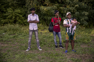 Players are seen before a match of “elle” in Naples, Italy on September 29, 2019. Every Sunday hundreds of people belonging to the Sri Lankan community in Italy gather in the “Real Bosco di Capodimonte” of Naples and play “elle”, a very popular Sri Lankan bat-and-ball game, often played in rural villages and urban areas.