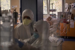 Nurses at work inside the intensive care unit of the Covid 3 Hospital (Istituto clinico CasalPalocco) during the Coronavirus emergency in Rome, Italy on March 30, 2020. The Italian government is continuing to enforce the nationwide lockdown measures to avoid the spread of the infection in the country.