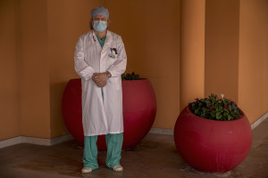 A portrait of Antonino Marchese, health director of the third Covid 3 Hospital (Istituto clinico CasalPalocco) during the Coronavirus emergency in Rome, Italy on March 30, 2020. The Italian government is continuing to enforce the nationwide lockdown measures to avoid the spread of the infection in the country.