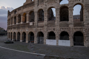 A general view of the Coliseum during the Coronavirus emergency in Rome, Italy on March 30, 2020. The Coliseum is one of the main attractions of the city and is usually visited by hundreds of tourists from all over the world. The Italian government is continuing to enforce the nationwide lockdown measures to avoid the spread of the infection in the country.
