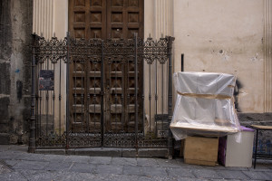 The “San Pietro e Paolo” church closed in Naples, Italy on March 9, 2020.