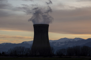 One of the cooling towers of the “Rek-Bitola” coal power plant in Bitola, North Macedonia on March 1, 2020. “Rek-Bitola” is one of the factories where sources of radioactive or carcinogenic materials have been identified by experts. The “Rek-Bitola” factory, as well as other highly polluting sites, do not comply with current regulations and continue to throw processing waste in the nature, while continuing to ensure that they will comply with the regulations as soon as possible.