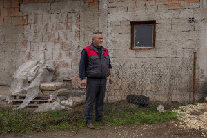 Slavco, 52 years old and former OHIS employee is portrayed in Skopje, North Macedonia on March 4, 2020. The OHIS plant is included in the list of North Macedonia’s 16 most critical environmental hotspots, as compiled by Trajce Stafilov from the Institute of Chemistry in Skopje. At one time, OHIS, which was owned by the state, managed five large factories, manufacturing inseticides,  pesticides, cleaning products and cosmetics that were sold all over the Balkans. A few years ago, the company went bankrupt. Its plants are now abandoned, but the surplus chemicals and untreated waste left behind present significant problems for the local authorities. For example, there are two landfill sites that contain thousands of tonnes of soil contaminated with large amounts of the insecticide lindane.