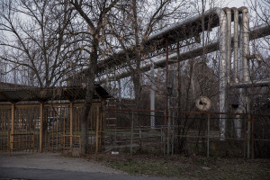 A general view of the iron smelting factory Makstil AD (Maksteel) situated very close to the center of Skopje, North Macedonia on February 29, 2020. Since 2008, the citizens of Skopje and neighboring settlements have been protesting against the air pollution, and particularly against Makstil AD identified as the main air polluter, calling it “Skopje’s Chernobyl”. Moreover, as a result of the citizens’ protests, the Ministry has been establishing some mobile measuring units to monitor the air pollution from the factory. However, it is very difficult to know for sure which part of the pollution results from the “Makstil” factory and which from the other sources. According to the company representatives, the iron factory now works respecting the environmental standards in accordance with the EU regulations.