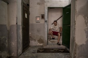 Gaetano Ippolito, 46 years old is portrayed at the entrance of his house in the “Rione Sanità” in Naples, Italy on June 17, 2020. Since the pandemic broke out, Gaetano has no longer been able to find any type of job, even on an occasional basis. Popular neighborhoods are those that more than others are suffering from the economic crisis generated by the coronavirus. The rate of poverty and unemployment that was higher than the national average in Southern Italy even before the pandemic, increased following the lockdown imposed by the government to counter the spread of the coronavirus, which blocked the country’s economy for more than two months.