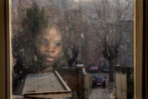 A portrait of Destiny, 20 years old from Delta State, Nigeria in Asti, Northern Italy on January 14, 2020. Destiny has been in Italy for about two years and has been a guest of the Piam non-profit organization for three months.