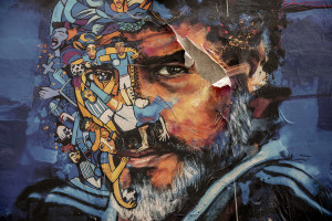 A mural depicting the Argentine soccer legend Diego Armando Maradona is seen in the Rione Sanità in Naples, Southern Italy on November 24, 2021. Diego Armando Maradona died on November 25 of last year and next November 25, 2021 will be the anniversary of his death.