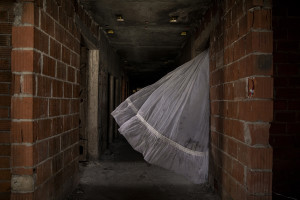 A general view of an abandoned building where dozens of migrants find refuge in Bihac, Bosnia and Herzegovina on January 22, 2021. Lots of migrants avoid staying inside the Bosnian official refugee camps because of the hard conditions in which they are forced to live and also because the people hosted in the official camps  cannot go out freely.