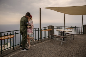 Backstage scenes of “Top gun” movie porn parody realized by Napolsex production in Ischia island, Southern Italy on July 26, 2021.
