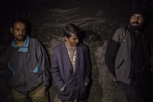 Afghan refugees are seen inside a tunnel outside the city of Van, Turkey on October 23, 2021. Refugees use tunnel for temporary shelter on their way to Van or other Turkish cities.