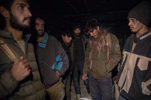 Afghan refugees are seen inside a tunnel outside the city of Van, Turkey on October 23, 2021. Refugees use tunnel for temporary shelter on their way to Van or other Turkish cities.