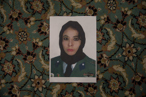 A photo shows Shogofa (Mohammed wife) when she was in Afghanistan and worked for the ANP (Afghan National Police) in Van, Turkey on October 24, 2021.