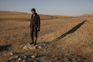A refugee from Afghanistan is seen in a valley outside the city of Van, Turkey on October 23, 2021. Since the Taliban took power in Afghanistan, thousands of people have been leaving the country and many of them have tried to get to Turkey via Iran.